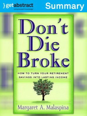 cover image of Don't Die Broke (Summary)
